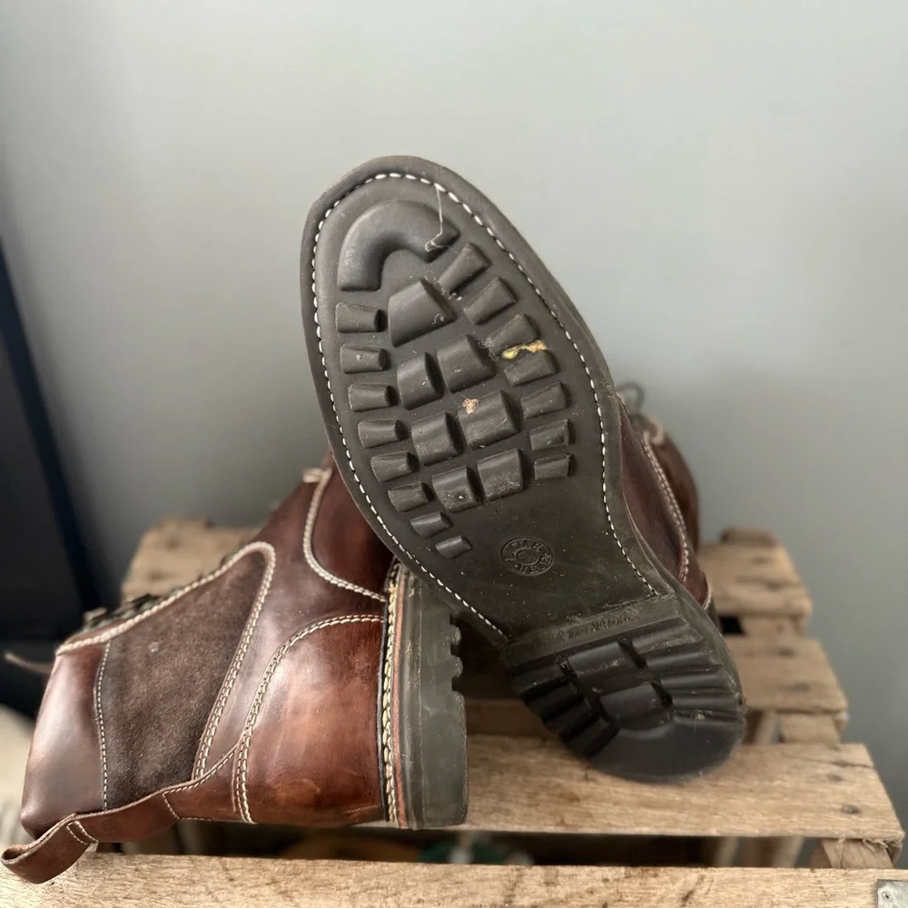 Johnston‎ & Murphy Barrett Moc Toe boots in brown leather Size 11.5 A32